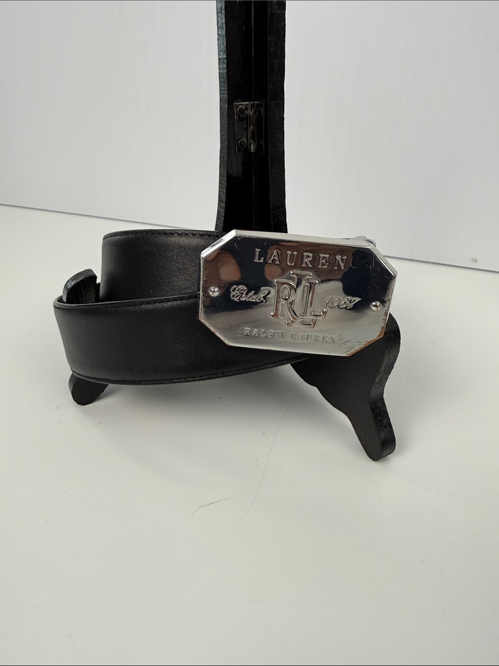 Ralph Lauren black leather belt